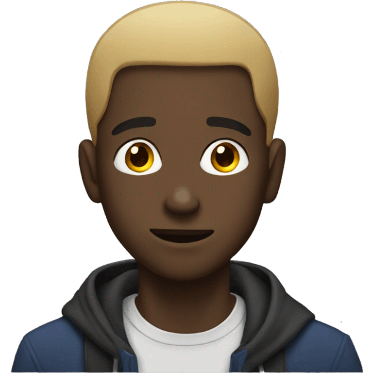 black man watching anime emoji