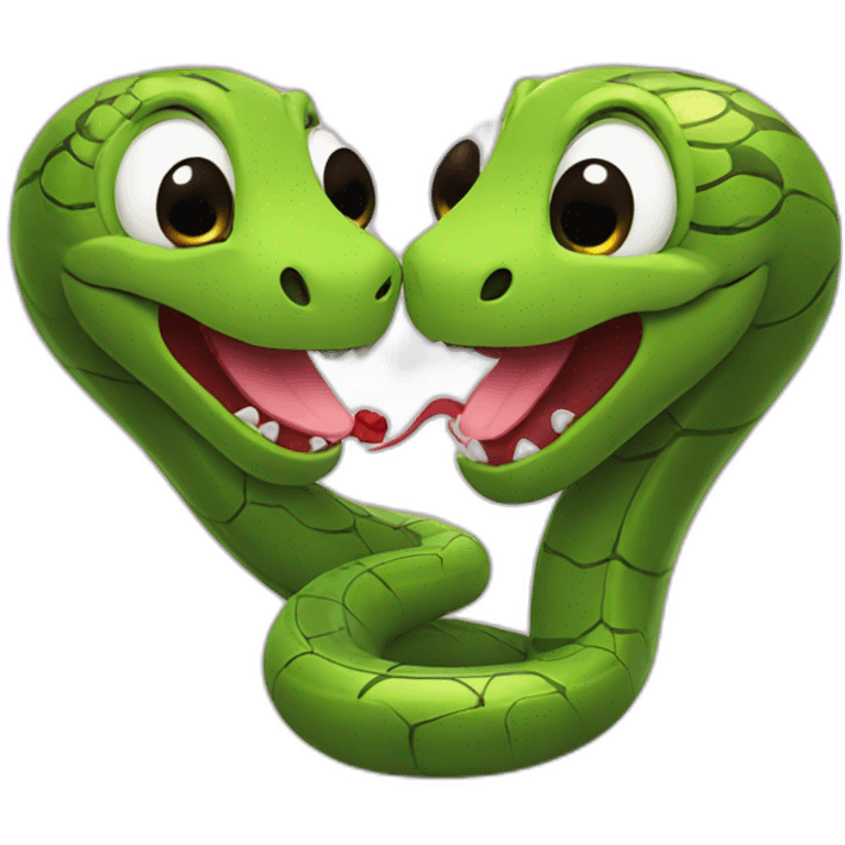 Snakes in love emoji