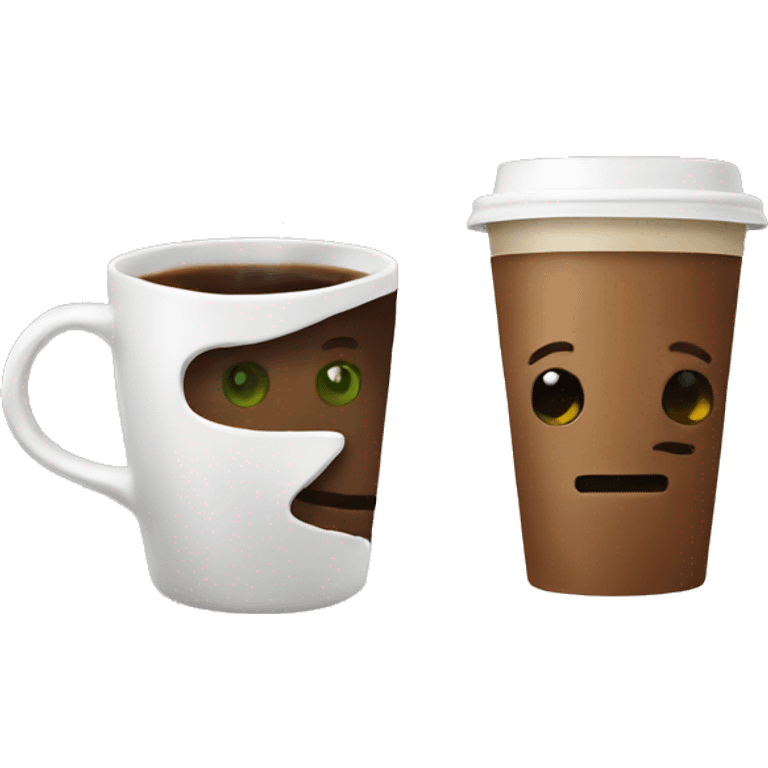 Tea meets coffee emoji