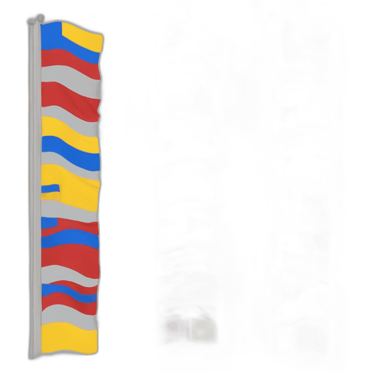 Vertical tricolor flag red yellow and blue  emoji