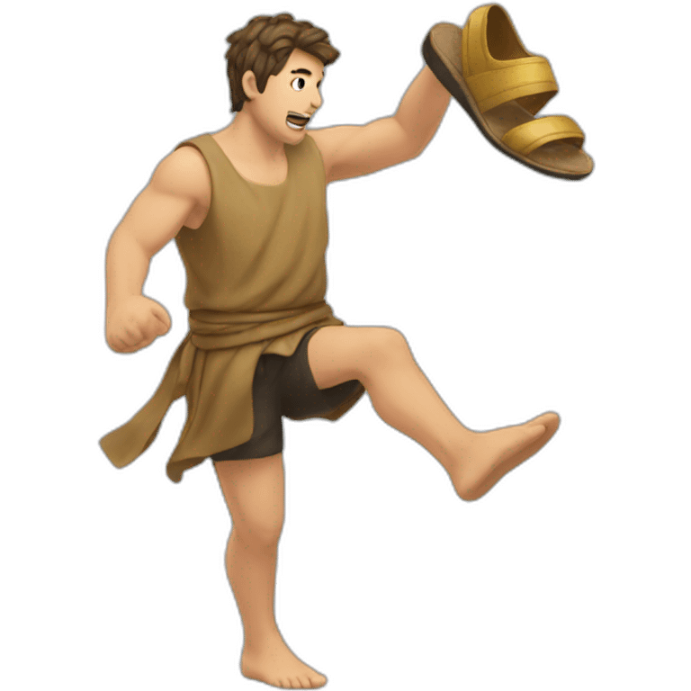 Npc throwing sandal emoji