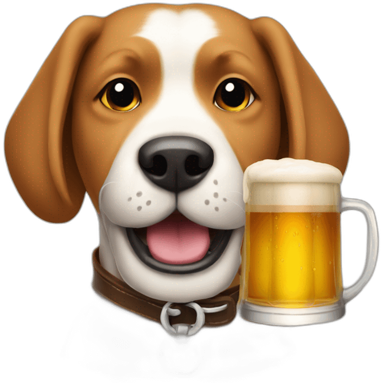 Dog drinking beer  emoji