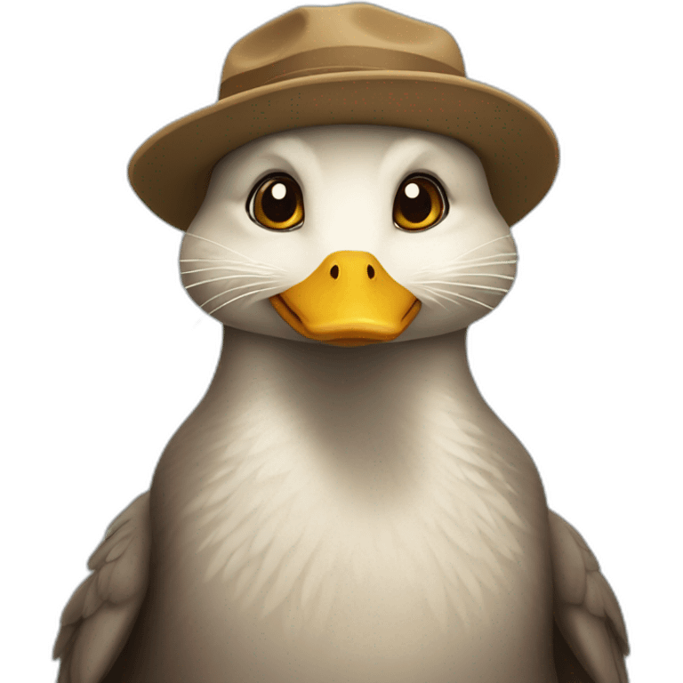 Canard avec loutre emoji