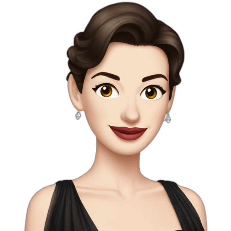 Anne Hathaway In an evening dress emoji