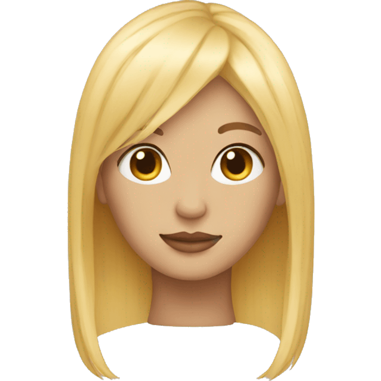 blonde wig without face emoji