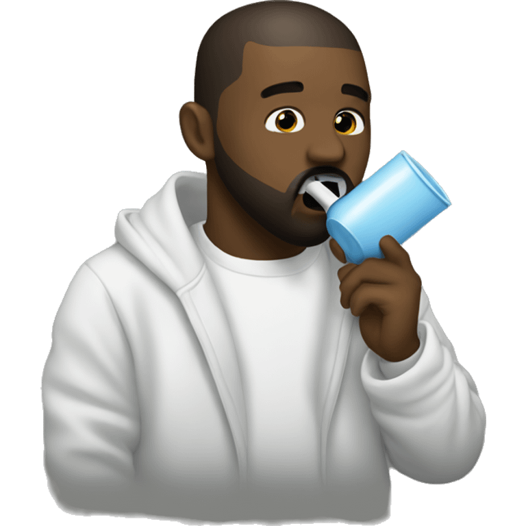 kanye with a nitrous mask on emoji