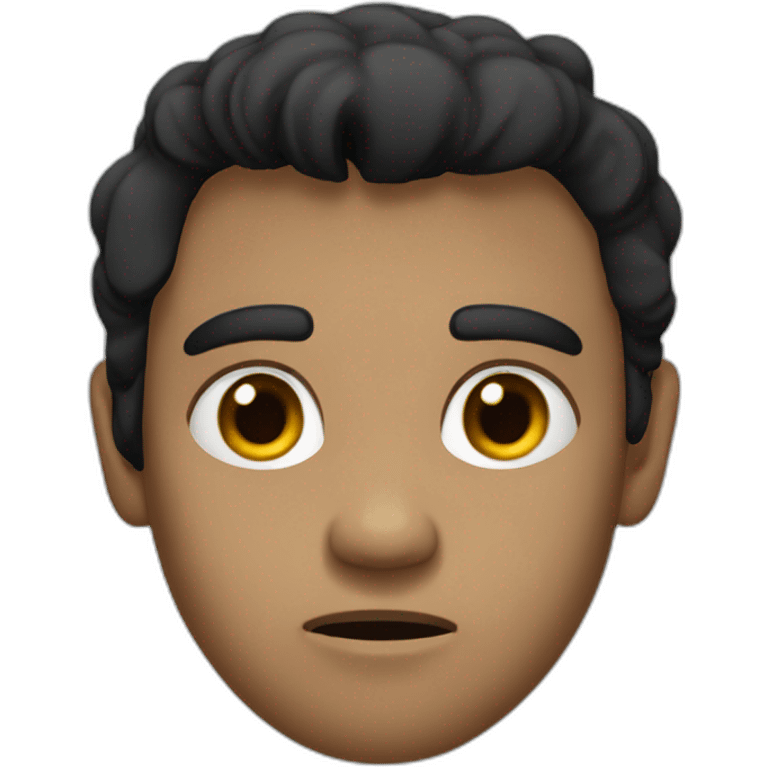 angry black-haired, no beard, young man emoji