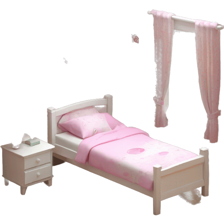 isometric-3d-cute-small-bedroom-child-interior emoji