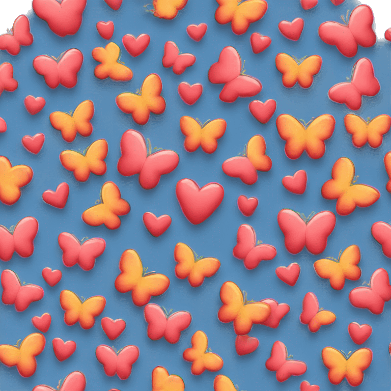 heart emoji with butterflies insteads of hearts emoji