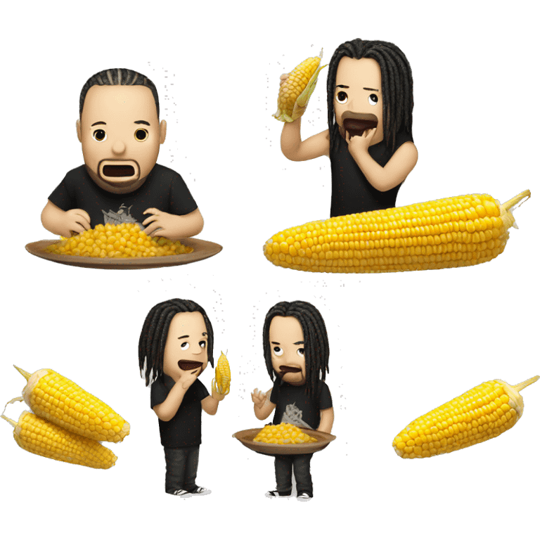 the band KoRN eating corn emoji