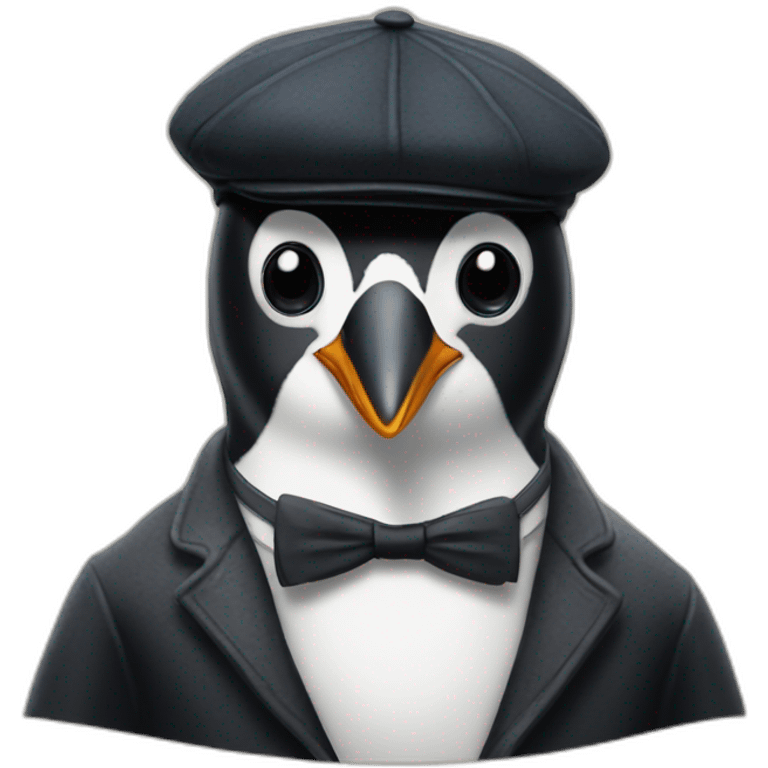 Penguin with tom shelby's flat cap from peaky blinders emoji