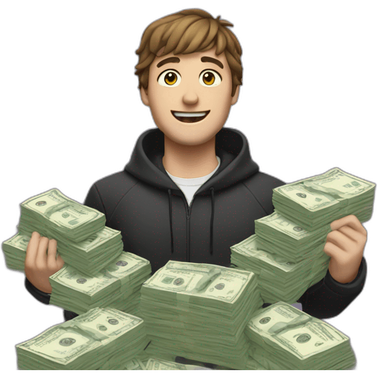 Mr beast with money emoji