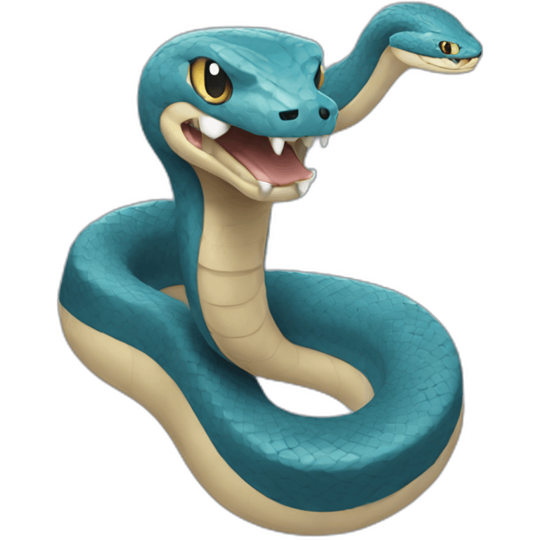 snake blue and beige scary pokemon emoji