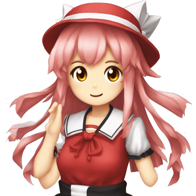 Reimu touhou with marisa emoji