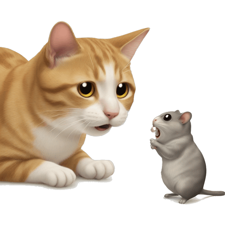 a frenh cat tapping hamster emoji