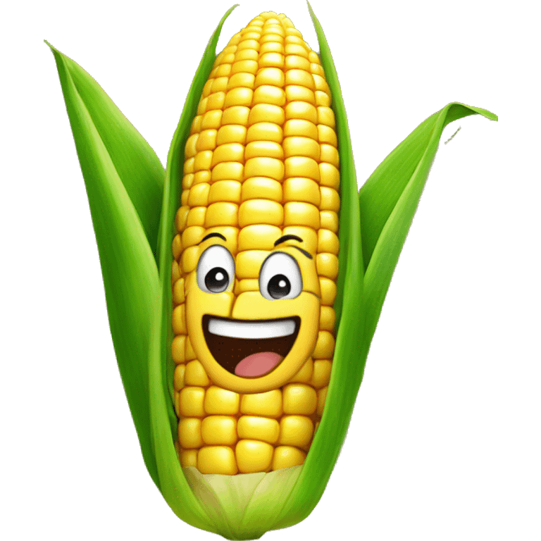 Corn smiling emoji