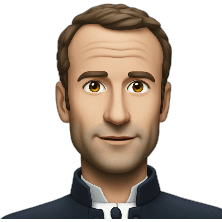 Macron sur jean du jardin  emoji