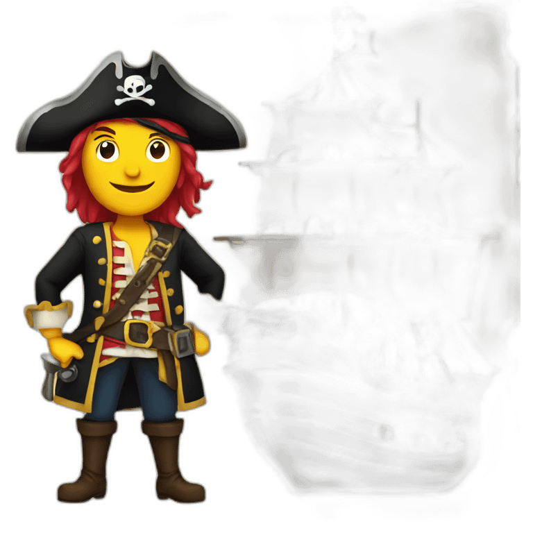 pirate and ship emoji