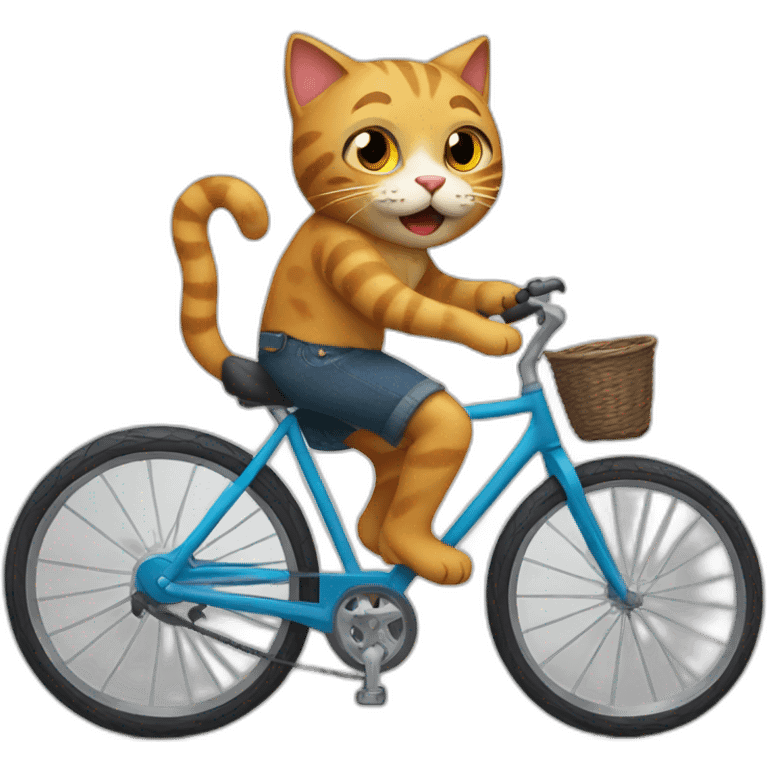 cat riding a bike emoji