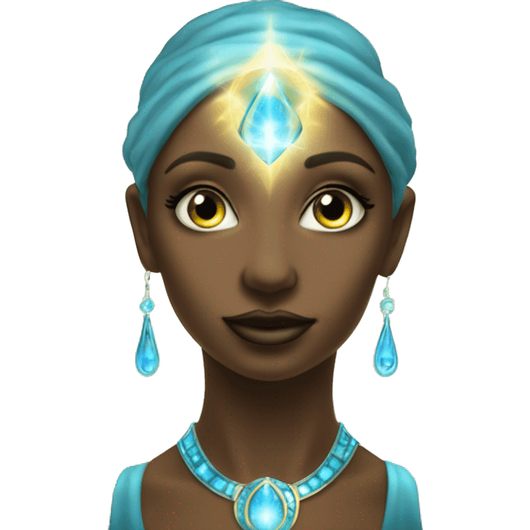 Pleiadian radiant glowing diva woman female third eye emoji