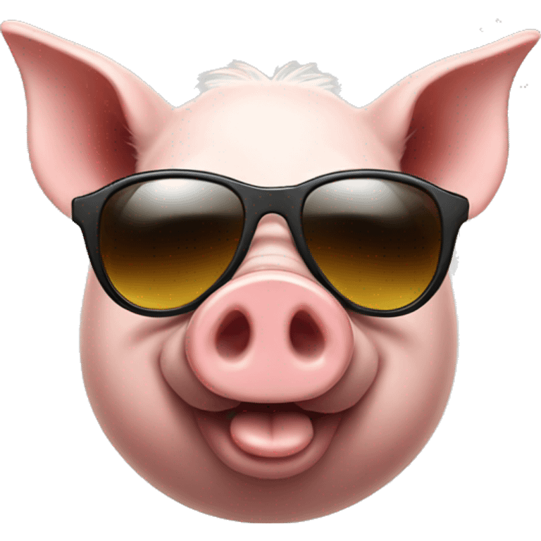 Pig with sunglasses emoji