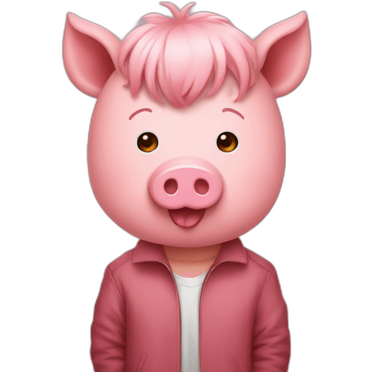 BTS members as pig emoji