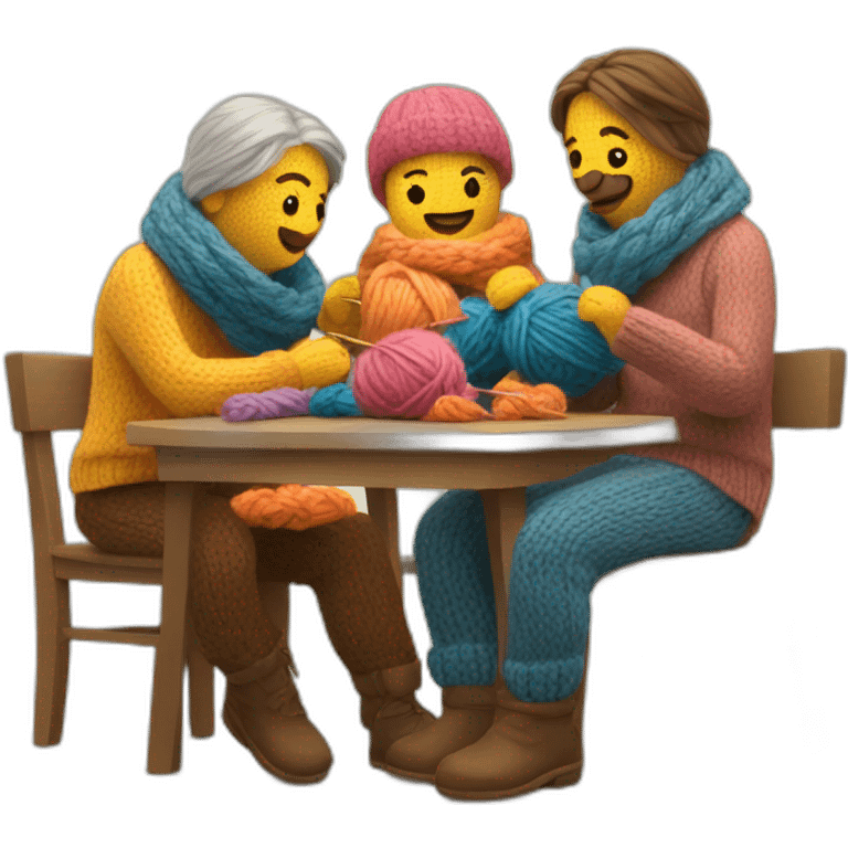 Groupe knitting emoji