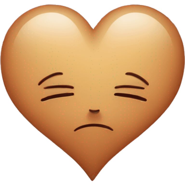 Heart with sad love emoji