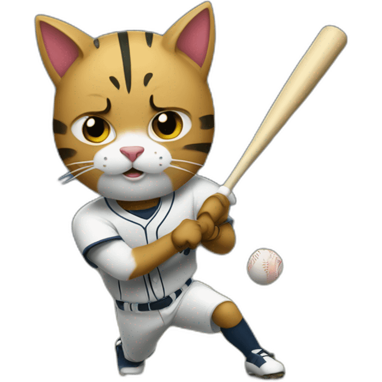 Hitter cat emoji