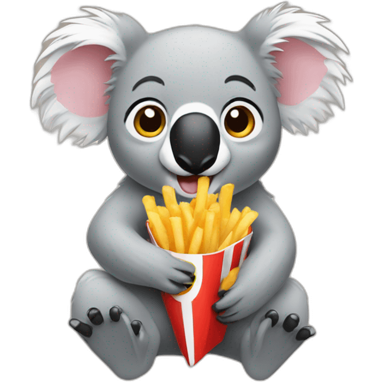 koala eating fries emoji