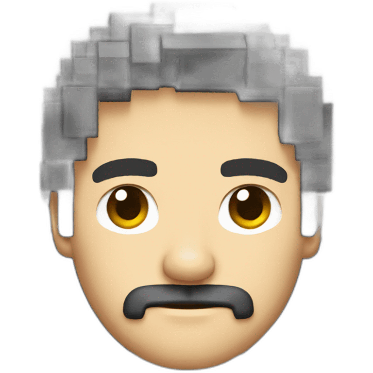 hombre rubio al estilo de 8bits, solo cabeza, con expresiones emoji