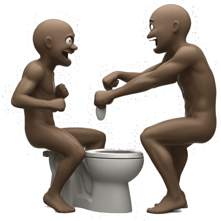 Skibidi toilet fighting Tvman emoji