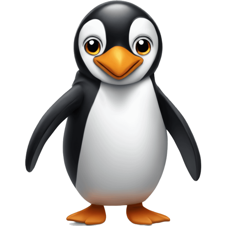 Penguin wearing a scatf emoji