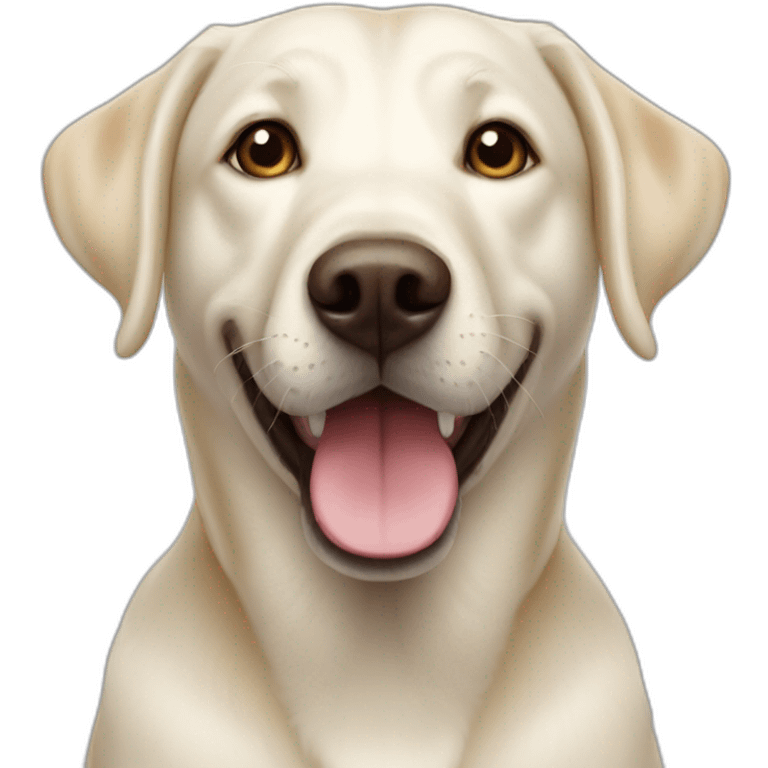 Happy white labrador mix emoji