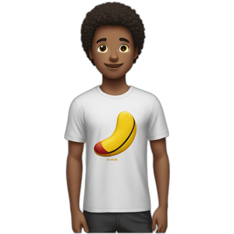 Garçon avec un t-shirt Nike emoji