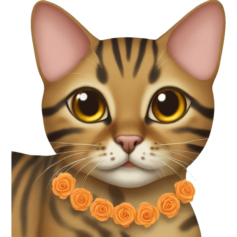 bengal cat with rosettes emoji