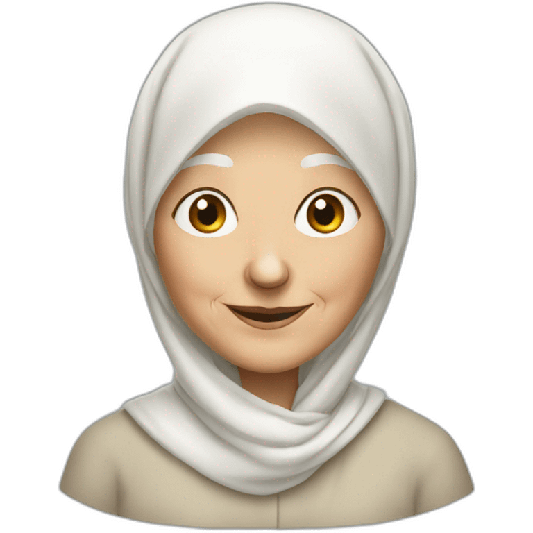 very old white woman white hijab emoji