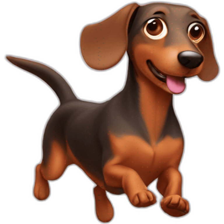 running dachshund emoji