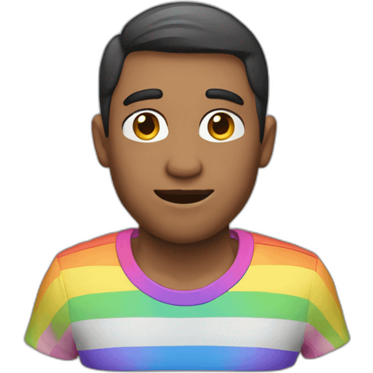 Gay man looking gay with a gay pose emoji