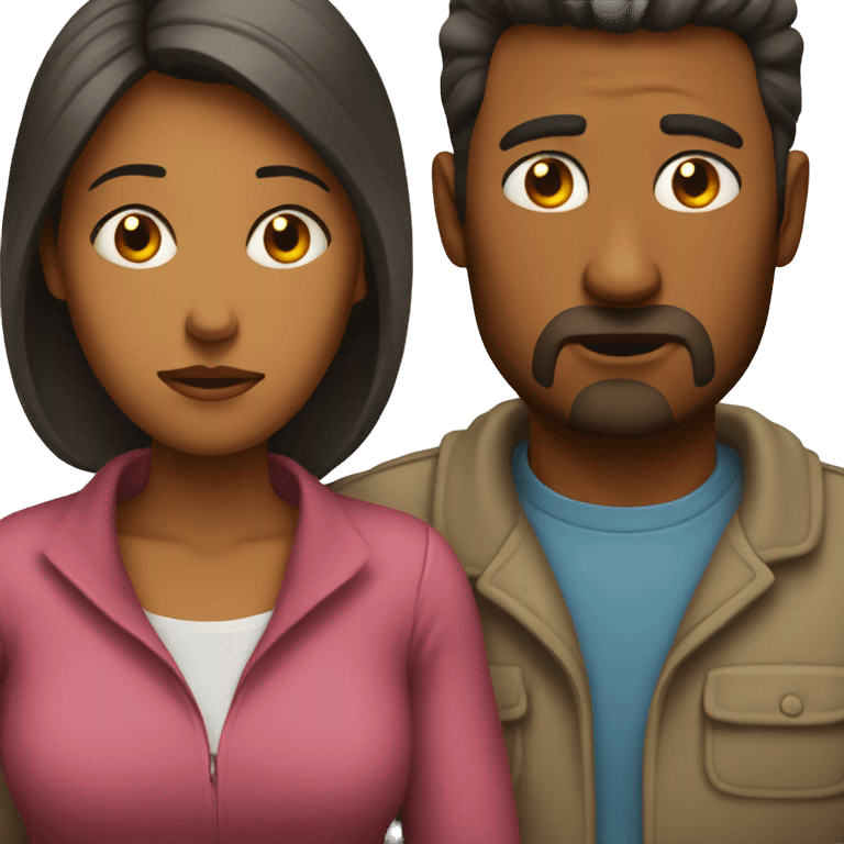 Disappointed mom and dad  emoji