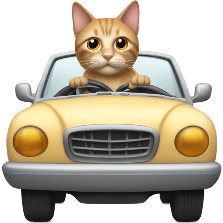 Cat driving a car  emoji