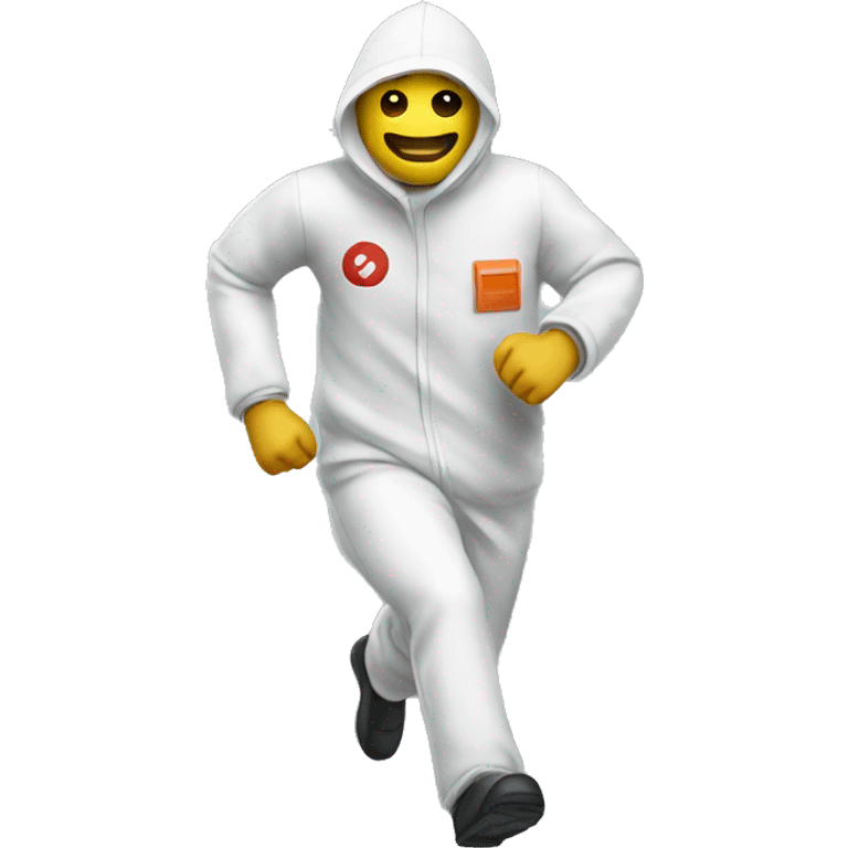 hazmat suit man running emoji