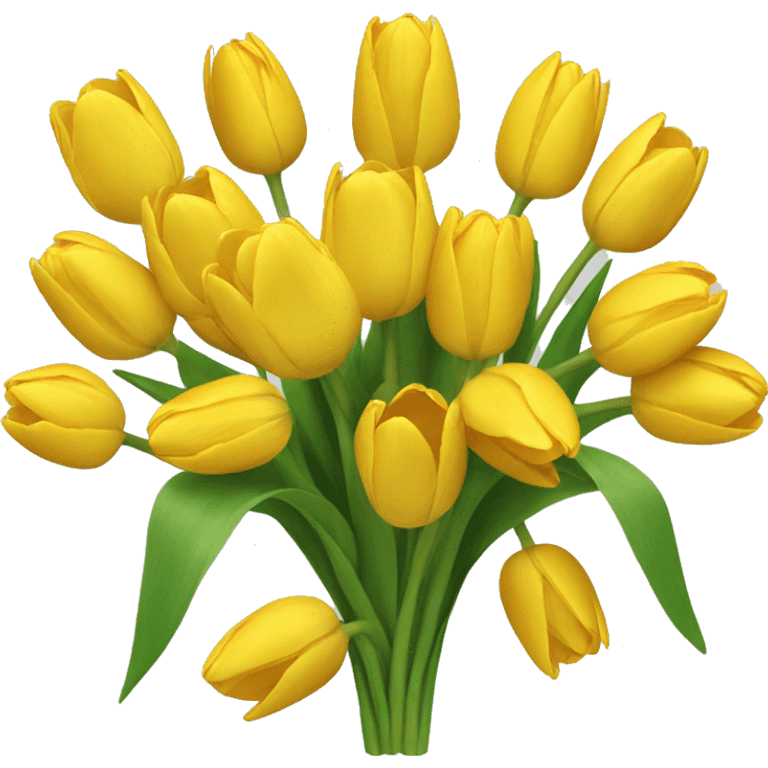 Yellow tulip bouquet  emoji