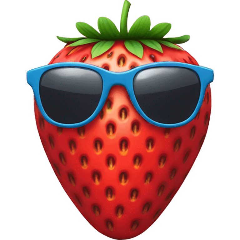 strawberry with sunglasses  emoji