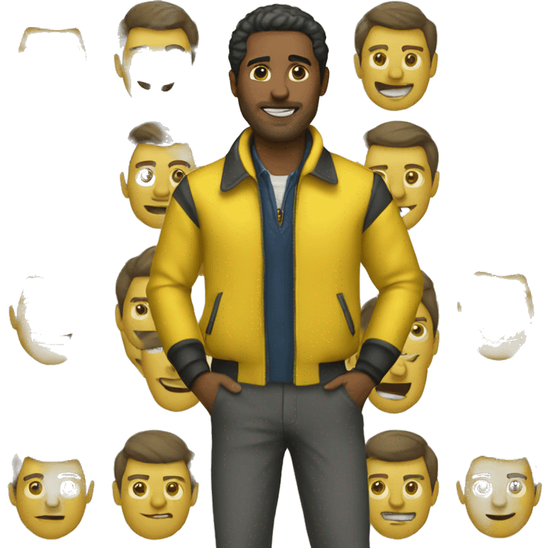 Man in yellow jacket emoji