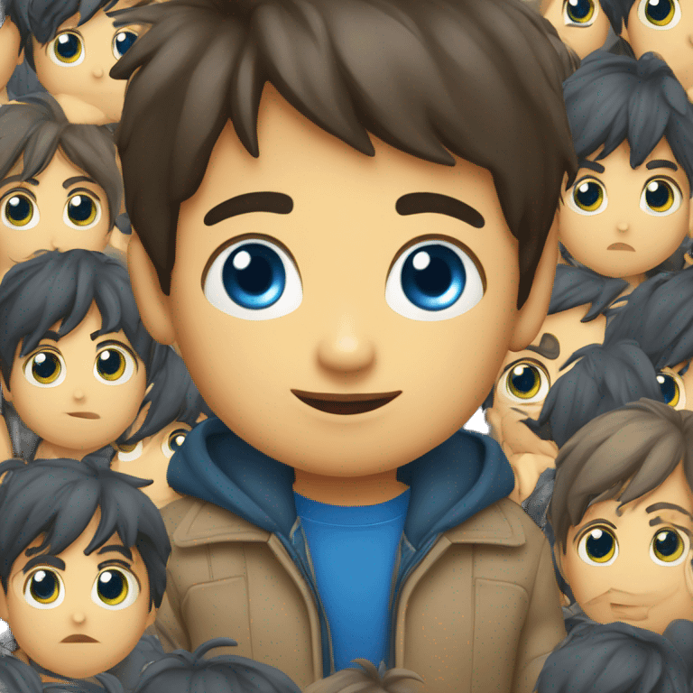 Niño rubio con los ojos azules emoji