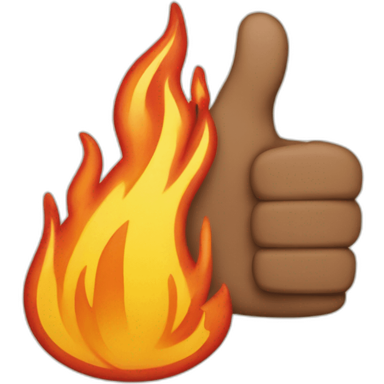 flames thumbs up emoji