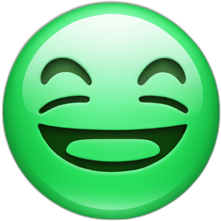 chat software symbol with black and green background emoji