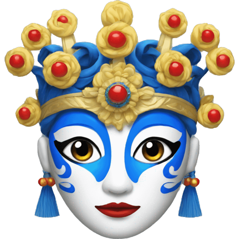 Blue Peking Opera Head Crown emoji