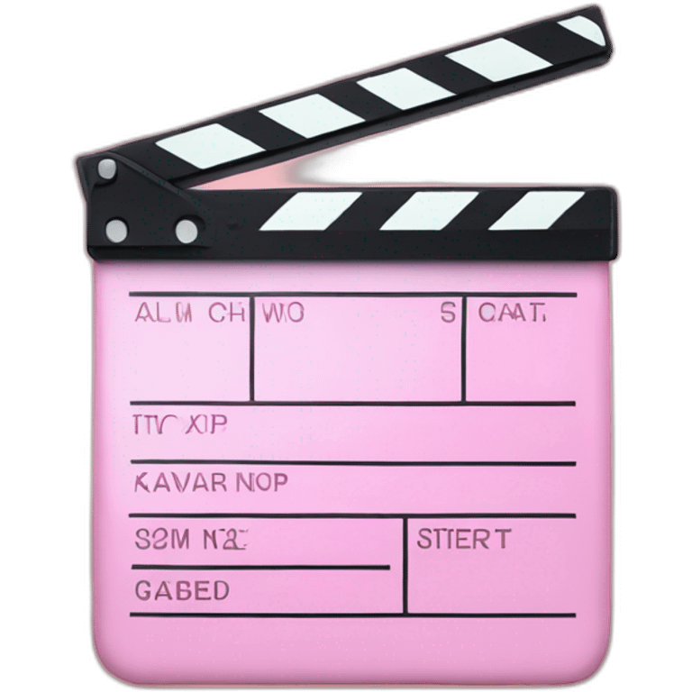 light pink clapperboard emoji